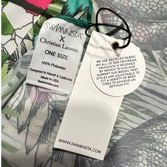 Swiminista x Christian Lacroix Trusty Short Sarong Jardin Exo'Chic One Size NWT - Picture 3 of 4